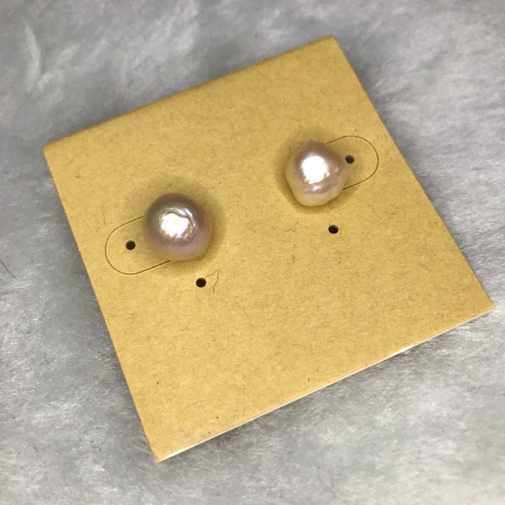 Freshwater Natural Pink Pearl Stud Earrings